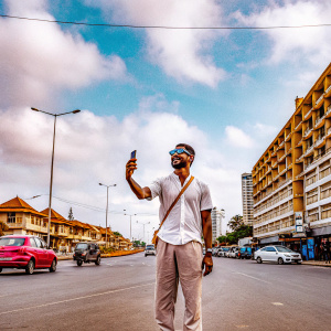 Hardik Pandya, cricket player, in casual wear, standing on the busy streets of Mumbai. No backdrop logos, photo