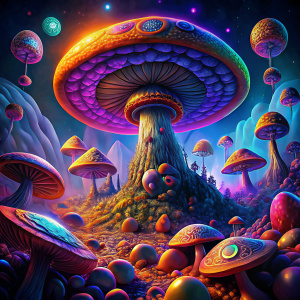 mushrooms, psy, coins, crypto
