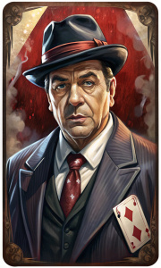 Card for role game "Mafia",mafia boss 