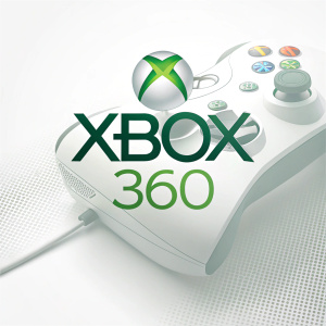 Modern and sleek logo design for Xbox 360 gaming console. Features brand name in stylish font with gradient green hue.