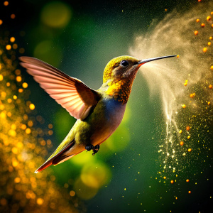 
hummingbirds pollen