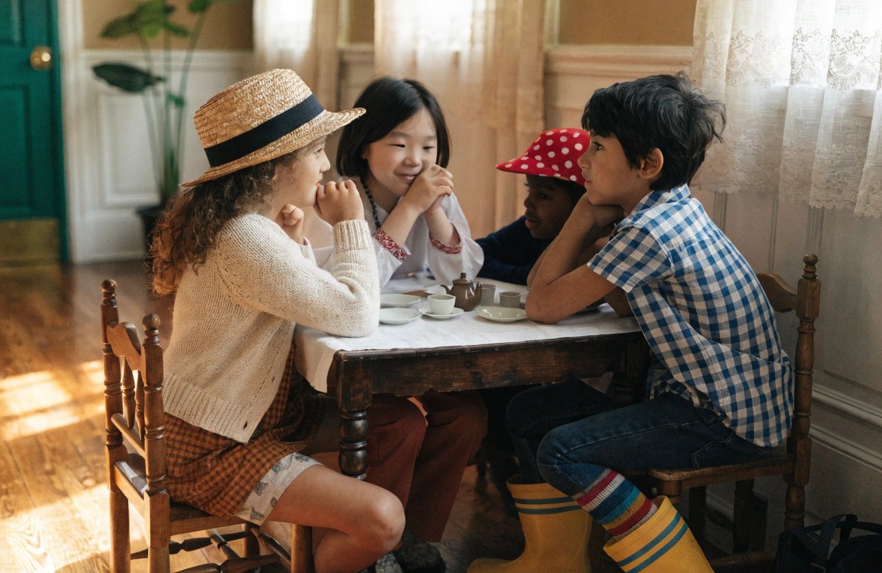 Children playing in the house