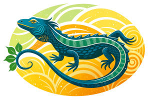 Komodo Dragon illustrations