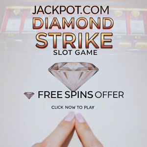 Jackpot.com's Diamond Strike Slot Game. Free spins offer. Click now to play.