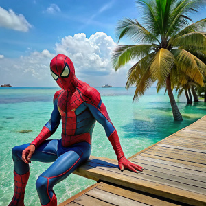 Spiderman at the Maldives