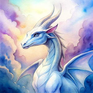 white dragon icon for videogame