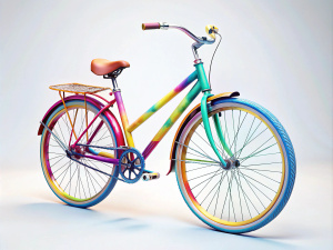 colourful   cycle  on white background
