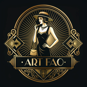 intage Moda Logo:
Logo, 1920'lerin art deco tarzından ilham alır.
İnce ve zarif bir çerçeve içinde, stilize bir kadın figürü bulunur.
Kadının elindeki şapka veya çanta detaylı ve vintage tarzı desenlerle süslenmiştir.
Logo yazısı, altın renginde veya eskitilmiş gümüş tonlarında olabilir, stilize bir art deco font 