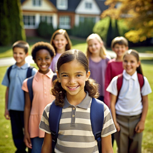 Children at school yard