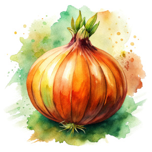 watercolor onion