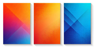 Modern color gradient background patterns, abstract geometric shape graphic design. Vector flat halftone blue orange color. Modern color gradient background patterns, abstract geometric shape graphic design. Vector flat halftone blue and orange color pattern backgrounds and poster title covers
