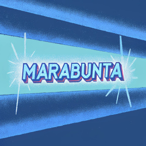 Marabunta logo and design elements showcased on a sleek, dark background with neon accents.