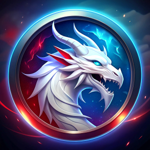 white dragon icon for videogame