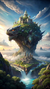 a gigantic island turned into a colossal beast