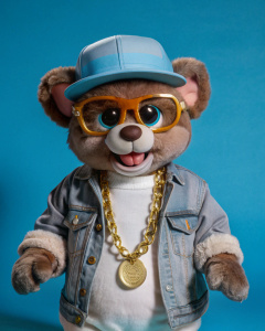 cartoon character rapper - Recraft