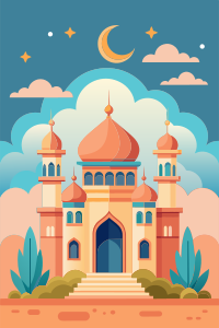 beautiful simple Islamic background, pastel color