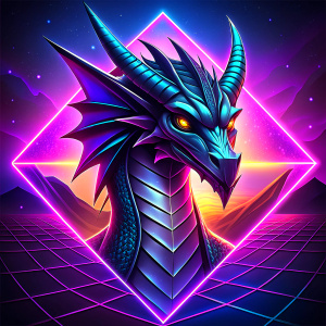 black dragon icon for videogame