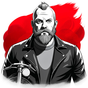 motorcycle biker tattoo design - perfect realistic art - high-definition - grey and black - white background 
