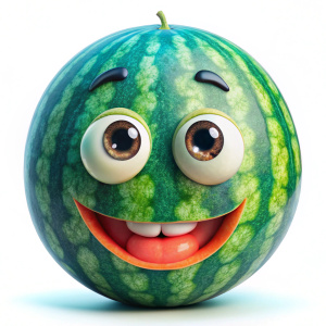 funny watermelon emoji
