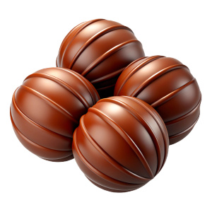 chocolate candies isolated background white