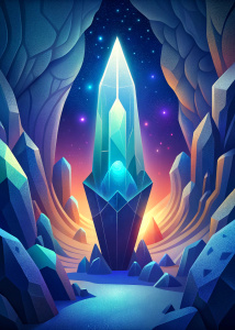 space crystal called Nova Quartz in a cave