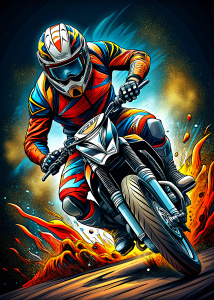  vector  of motorbike of enduro racer ,  ultra detailed comic ,style pop art, style, graffiti style, style watecolor, black background, ready for print t-shirt, style art fabric
RasterIllustrationlevel of detail:extreme , x-wing level of detail extreme

