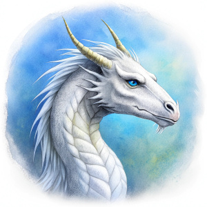 white dragon icon for videogame