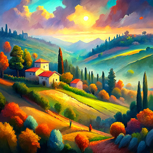 art soft, light paint colors, oil paintings,  landscape similar to vector drawing,
oil painting by 
Valery Barykin