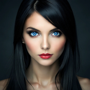 picture-perfect pokerstar beauty black-haired blue eyes 