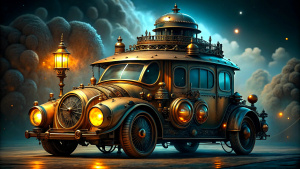 a steampunk car