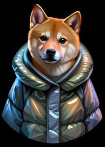 shiba inu wear puffed jacket