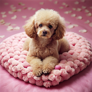 Poodle full body lie down