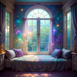 night close real antique bedroom floral  window soft pastel  heavy glitter                      
heavy The Bioluminescent phenomenon super bright light Holographic  Titanium glitter     