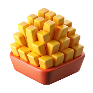 french fries made of Lego bricks