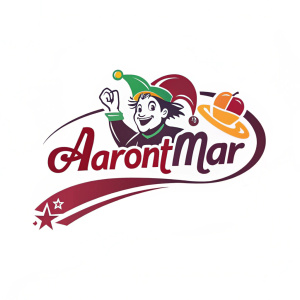 Aaronitmar's logo, featuring a bold and vibrant design with a playful twist.