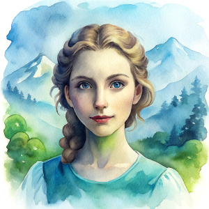 Draw me a picture for the book cover. The book is about the land of gentleness, where it is beautiful and safe."
