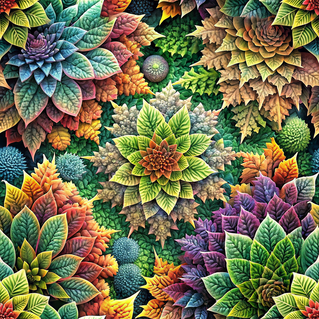 fractal plants colorful