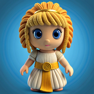 ancient greek goddess, aphrodite, amigurumi, crochet, doll