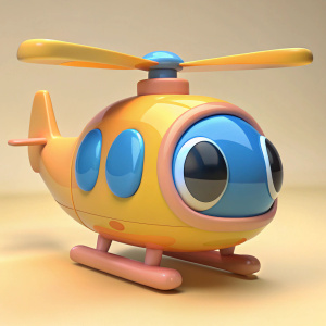 
toy color helicopter,in profile, no background,