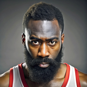 James Harden serious face 