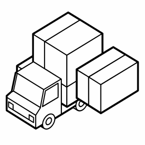 boxes with truck