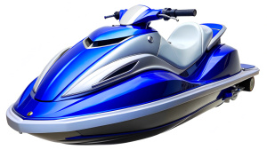 Blue and white luxurious jetsky boat realistic detail photography hd
