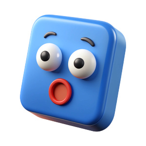 the icon is a surprised square