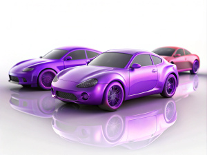  purple  cars  on   white   background
