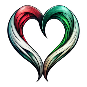 Style stickers. Create a heart shape with clean lines and smooth .Experiment with negative space to create an additional shape within the heart. Apply a subtle gradient to the heart symbol for a modern touch. Black and red, green only. White background, No Background, vector, 8K.