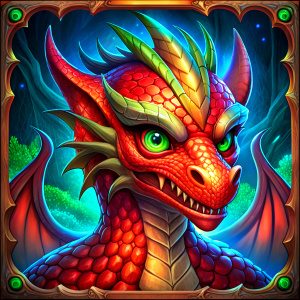 red dragon icon for videogame