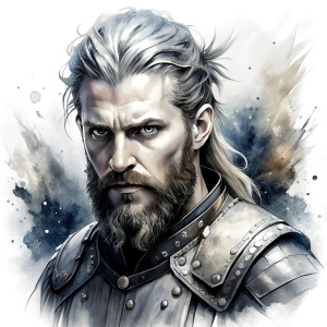 viking ragnar warrior perfect realistic art, high-definition, high-definition grey and black, white background 