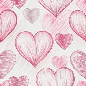 alentine day minimalist doodles seamless pattern tiles