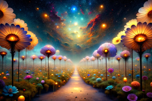 Picture a journey through a garden of cosmic flowers, each bloom representing a different dimension and offering unique challenges to the intrepid traveler