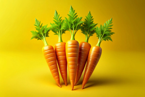 carrots on a yellow background